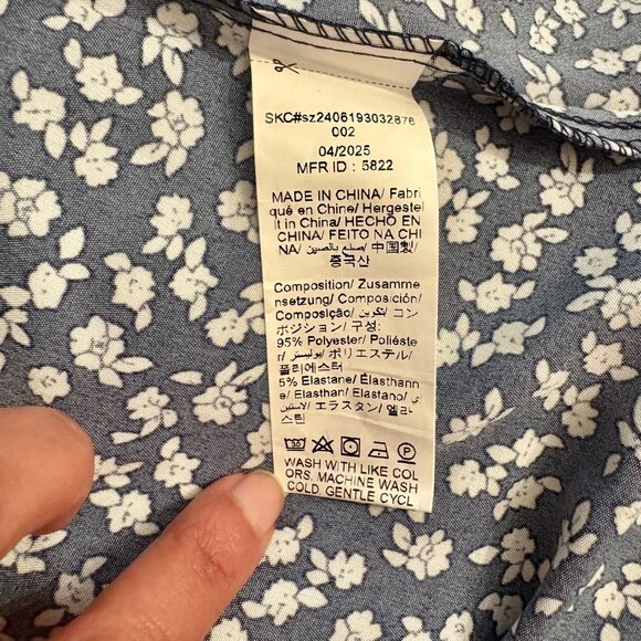 Shein Curve Floral Bohemian Maxi Dress With Puff Sleeves Navy & White  4XL - Picture 7 of 14